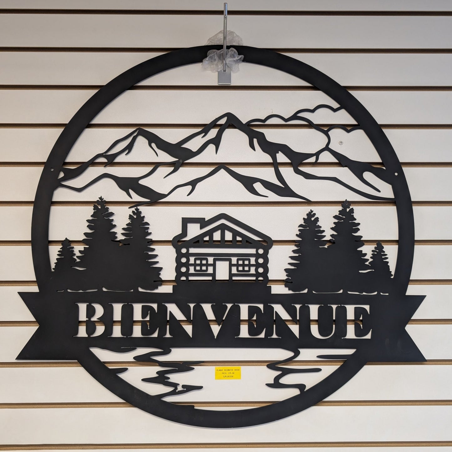 Plaque Décorative BIENVENUE avec CHALET